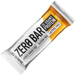 BioTechUSA Zero Bar - Baton cu proteine, fără lactoză, fără gluten, fără zahăr, fără aspartam, îndulcit cu ștevia - 50 grame