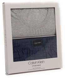 Calvin Klein Set Pijama Calvin Klein Comfort Fleece pentru barbati, marimea S, Grey/Denim