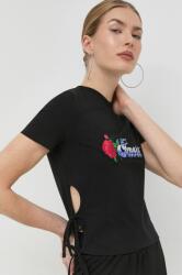 Guess t-shirt női, fekete - fekete L - answear - 12 990 Ft