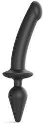 Strap On Me Semi-Realistic Switch Plug-in 2in1 Dildo & Butt Plug Black XXL Dildo