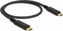 Delock USB-C apa - USB-C apa Adat- és töltőkábel 2m - Fekete (83324)