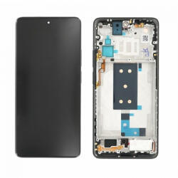  Xiaomi Poco F4 5G Előlap Keret+LCD Kijelző+Érintőpanel, Fekete (56000HL11R00) Service Pack