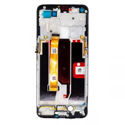 Oppo A74 5G, A54 5G Előlap Keret+LCD Kijelző+Érintőpanel, Fekete (4906219) Service Pack