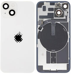 Apple iPhone 14 - Hátsó üveg + Kamera lencse + Fémlemez + Magsafe mágnes (Starlight), Starlight