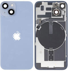 Apple iPhone 14 - Hátsó üveg + Kamera lencse + Fémlemez + Magsafe mágnes (Blue), Blue