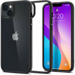 Apple iPhone 14 Plus, Műanyag hátlap védőtok + szilikon keret, Spigen Ultra Hybrid, átlátszó/fekete - tok-shop - 4 990 Ft