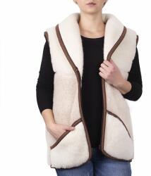 Vlnka Galléros mellény birka gyapjúból - kétszínű bézs ruházat méretei L