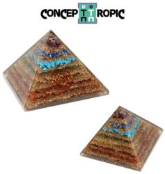 Dispozitiv Organic Piramida 7 Chakre - Ametist - Simbolul Spiral - 1 Buc