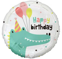 Godan Happy Birthday Crocodile, Krokodil fólia lufi 36 cm (MLG149340)