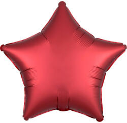 Amscan Silk Dark Red csillag fólia lufi 48 cm (DPA9914136)
