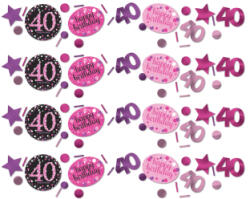 Amscan Confetti roz sclipici 40