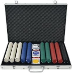 vidaXL Set de poker cu 1000 de jetoane din aluminiu (80181) - comfy