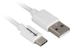 Sharkoon USB 2.0 A - USB C Adapter - white - 0.5m - vexio