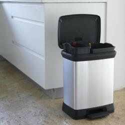 Keter Coș de gunoi duo cu pedală Deco, argintiu, 10L+18L 203291 (443816) Cos de gunoi