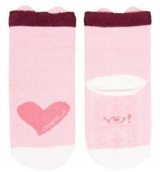  Yo! ABS pamut zokni 17/19 - rózsaszín szívecske - babyshopkaposvar