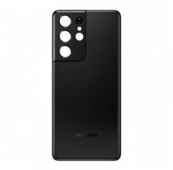Samsung Galaxy S21 Ultra gyári készülék hátlap, bontott, kamera lencsével, fekete, SM-G998