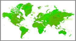 Stiefel Föld fali dekortérkép zöld színben keretezett kivitelben 200x140