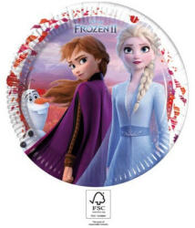 Procos Disney Frozen II, Jégvarázs papírtányér 8 db-os 23 cm FSC (PNN93430)
