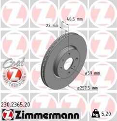 ZIMMERMANN Disc frana ZIMMERMANN COAT Z 230.2365. 20 (230.2365.20)