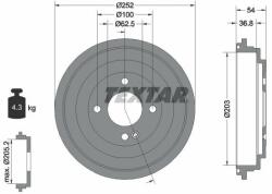 TEXTAR Tambur frana TEXTAR 94046700 (94046700) - automobilus
