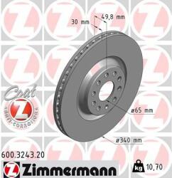 ZIMMERMANN Disc frana ZIMMERMANN COAT Z 600.3243. 20 (600.3243.20)