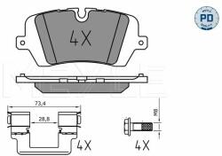 MEYLE set placute frana, frana disc MEYLE -PD: Advanced performance and design. 025 257 2016/PD (025 257 2016/PD)
