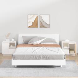 vidaXL Noptiere, 2 buc. , alb, 50x34x50 cm, lemn masiv de pin (814482)