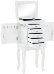 vidaXL Dulap de bijuterii independent, alb (246960) Comoda