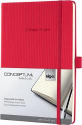 Sigel Jegyzetfüzet, exkluzív, A4, vonalas, 97 lap, keményfedeles, SIGEL "Conceptum", piros CO645 (CO645)