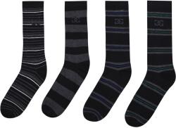 Giorgio Мъжки чорапи Giorgio 4 Pack Striped Socks Mens - Black/Grey