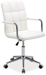 Fehér irodai szék Eco bőrből Q-022