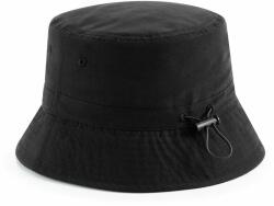 Beechfield Pălărie bucket hat din poliester reciclat - Neagră | L/XL (B84R-1000327500)