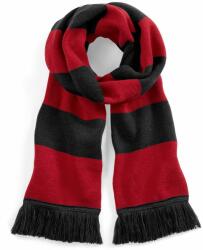 Beechfield Eșarfă cu dungi Stadium - Neagră / roșie (B479-1000038504)