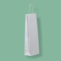  Sodrottfüles papír italtáska 140x80x390mm fehér (C8939) - bestoffice