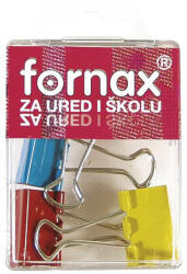 Fornax Binderkapocs 25mm, BC-31, 4 db műanyag dobozban, Fornax színes (A-31)