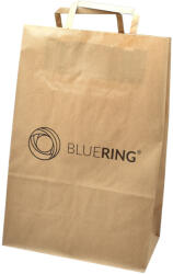 Bluering Szalagfüles papírtáska 32x15x44cm Bluering® barna 10 db/csomag