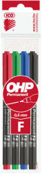 ICO Alkoholos marker készlet, F, OHP Ico, 4 klf. szín (9070024000) - bestoffice