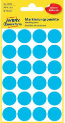 Avery Etikett címke, o18mm, jelölésre, 24 címke/ív, 4 ív/doboz, Avery kék (3005) - bestoffice