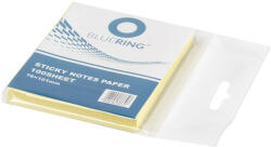 Bluering Jegyzettömb öntapadó, 101x76mm, 100lap, Bluering® , sárga 4 db/csomag (JJ50301-3*4)