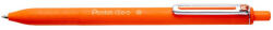 Pentel Golyóstoll nyomógombos 0, 35mm, Pentel iZee, írásszín narancssárga 2 db/csomag (BX467-F)