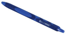 BLUERING Golyóstoll nyomógombos gumírozott kék test, Bluering® F20, írásszín kék 5 db/csomag