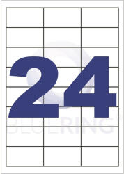 BLUERING Etikett címke, 64, 3x34mm, 100 lap, 24 címke/lap Bluering® (BRET126) - bestoffice