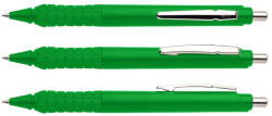 ICO Golyóstoll nyomógombos 0, 8mm, műanyag zöld test Apollo K, írásszín zöld (9010142017) - bestoffice
