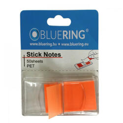 Bluering Jelölőcímke 25x45mm, 50lap, műanyag Bluering® narancs 2 db/csomag