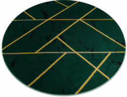 Glamour EMERALD szőnyeg 1012 kör - glamour, elegáns márvány, geometriai üveg zöld / arany kör 200 cm (AF510)