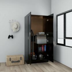 vidaXL Șifonier, negru, 82, 5x51, 5x180 cm, PAL (803435) Garderoba