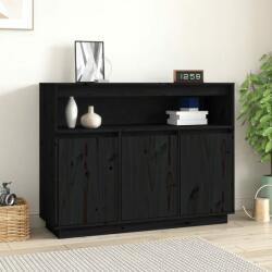 vidaXL Servantă, negru, 104, 5x34x80 cm, lemn masiv de pin (814393) Comoda