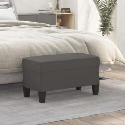 vidaXL Bancă, gri, 70x35x41 cm, piele ecologică (349442)