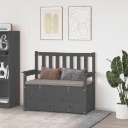 vidaXL Bancă, gri, 112, 5x51, 5x96, 5 cm, lemn masiv de pin (823561)