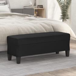 vidaXL Bancă, negru, 100x35x41 cm, piele ecologică (349459)